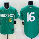 Boston Red Sox #16 City Connect Limited Player Jersey Green