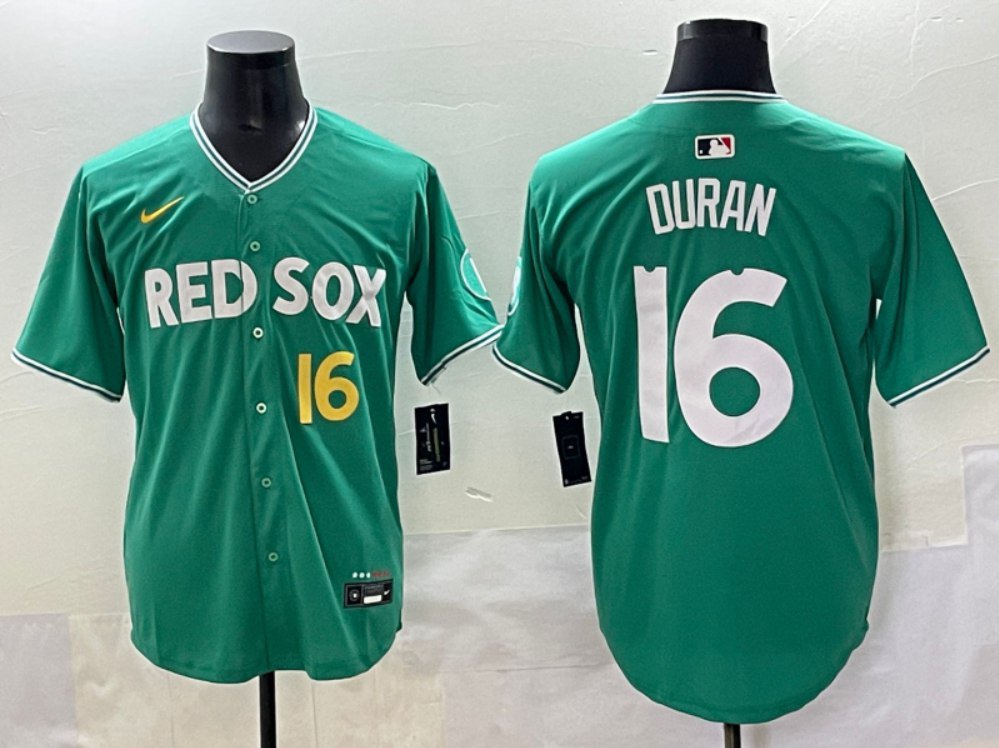 Boston Red Sox #16 Jarren Duran City Connect Limited Player Jersey Green