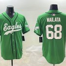 Philadelphia Eagles #68 Jordan Mailata Baseball Jersey Kelly Green