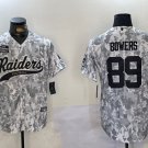 Las Vegas Raiders #89 Brock Bowers Salute to Service Baseball Jersey Arctic Camo