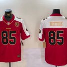 San Francisco 49ers #85 George Kittle with White Shoulders Jersey Red
