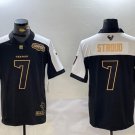 Houston Texans #7 C.J. Stroud with White Shoulders Jersey Black Golden