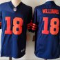 Chicago Bears #18 Caleb Williams with Orange Number Vapor F.U.S.E jerseys Blue