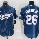 Los Angeles Dodgers #26 Tony Gonsolin Jersey Blue Pinstripes