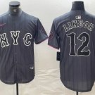 New York Mets #12 Francisco Lindor 2024 City Connect Jerseys Black