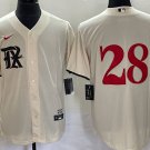 Texas Rangers #28 City Cool Base Jersey Cream