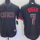 Cincinnati Reds #7 Spencer Steer 2023 City Connect Jersey Black