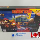 DONKEY KONG COUNTRY 3 DIXIE TROUBLE - SNES, Super Nintendo Replacement Custom Box w/ Insert & PVC