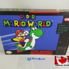 SUPER MARIO WORLD - SNES, Super Nintendo Replacement Custom Box with Insert Tray & PVC Protector