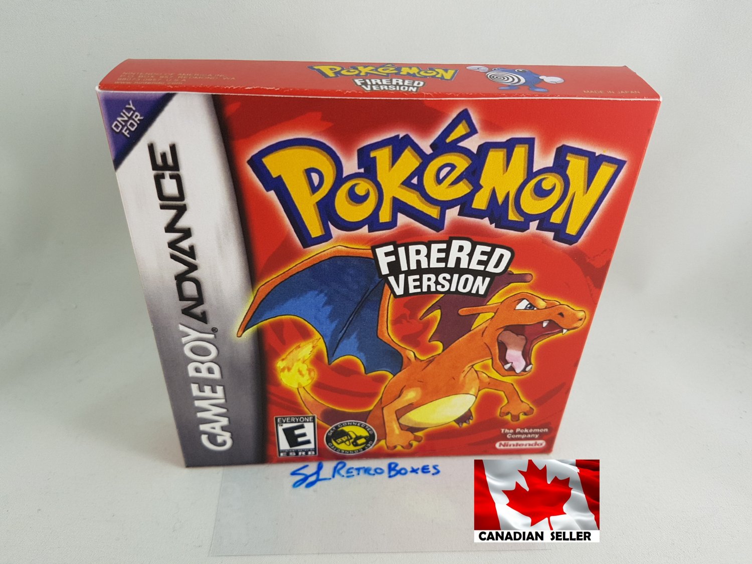 POKEMON FIRE RED - Nintendo GBA Custom Replacement Box with Insert Tray & PVC Protector