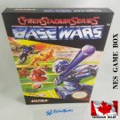 BASE WARS - NES, Nintendo Custom Replacement BOX available w/ Dust Cover & PVC Protector