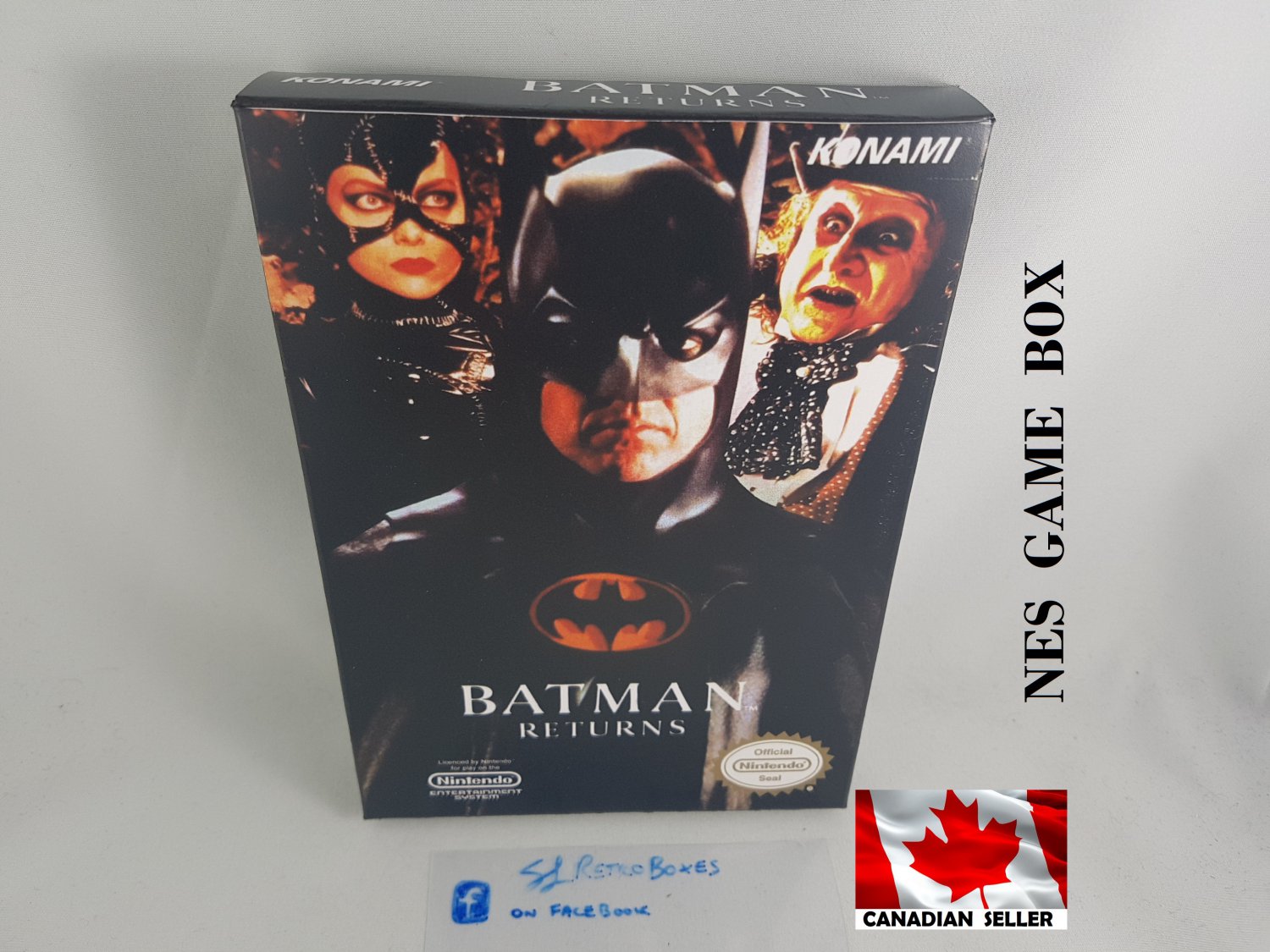 BATMAN RETURNS - NES, Nintendo Custom Replacement BOX available w/ Dust Cover & PVC Protector