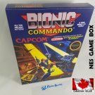 BIONIC COMMANDO - NES, Nintendo Custom Replacement BOX optional w/ Dust Cover & PVC Protector
