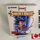 CASTLEVANIA 2 SIMON'S QUEST - NES, Nintendo Custom BOX optional w/ Dust Cover & PVC Protector