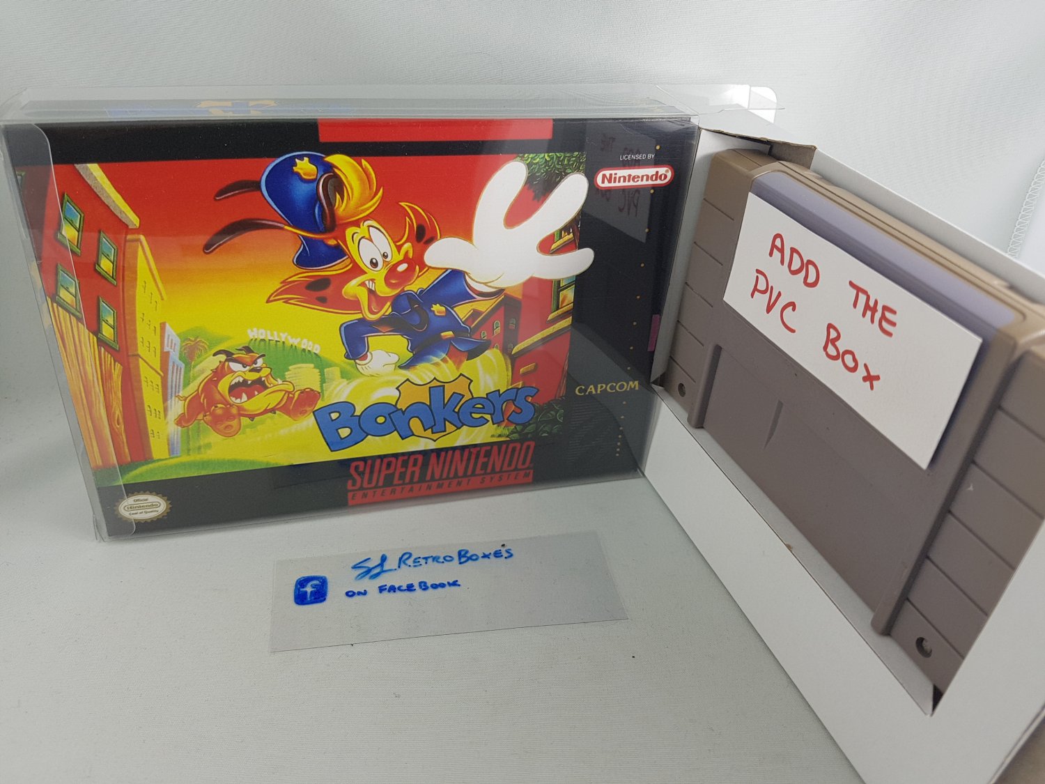 BONKERS - SNES, Super Nintendo Custom Replacement Box optional w ...