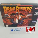 BRAWL BROTHERS - SNES, Super Nintendo Custom Replacement Box optional w/ Insert Tray & PVC Protector