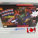 CAPTAIN AMERICA AND THE AVENGERS - SNES, Super Nintendo Custom Box w/ Tray & PVC Protector