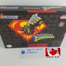 DEATH & RETURN OF SUPERMAN - SNES, Super Nintendo Custom Box w/ Insert Tray & PVC Protector