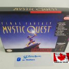 FINAL FANTASY MYSTIC QUEST - SNES, Super Nintendo Custom Box optional w/ Insert Tray & PVC Protector