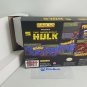 INCREDIBLE HULK - SNES, Super Nintendo Custom Replace Box optional w/ Insert Tray & PVC Protector