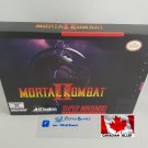 MORTAL KOMBAT II - MK2 SNES, Super Nintendo Custom Box optional w/ Insert Tray & PVC Protector