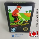 GOLF - NES, Nintendo Custom replacement BOX optional w/ Dust Cover & PVC Protector