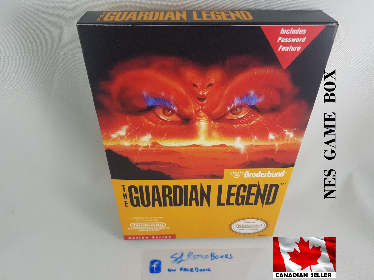 THE GUARDIAN LEGEND - NES, Nintendo Custom replacement BOX optional w/ Dust Cover & PVC Protector