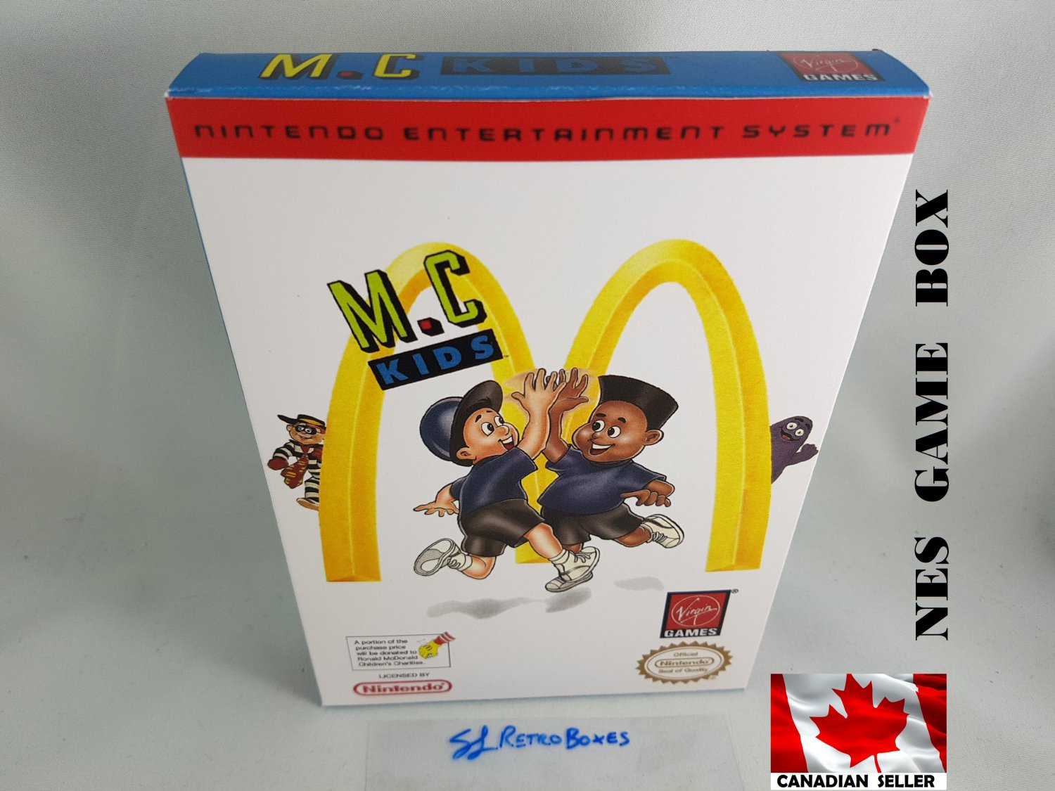 M.C. KIDS - NES, Nintendo Custom replacement BOX optional w/ Dust Cover & PVC Protector