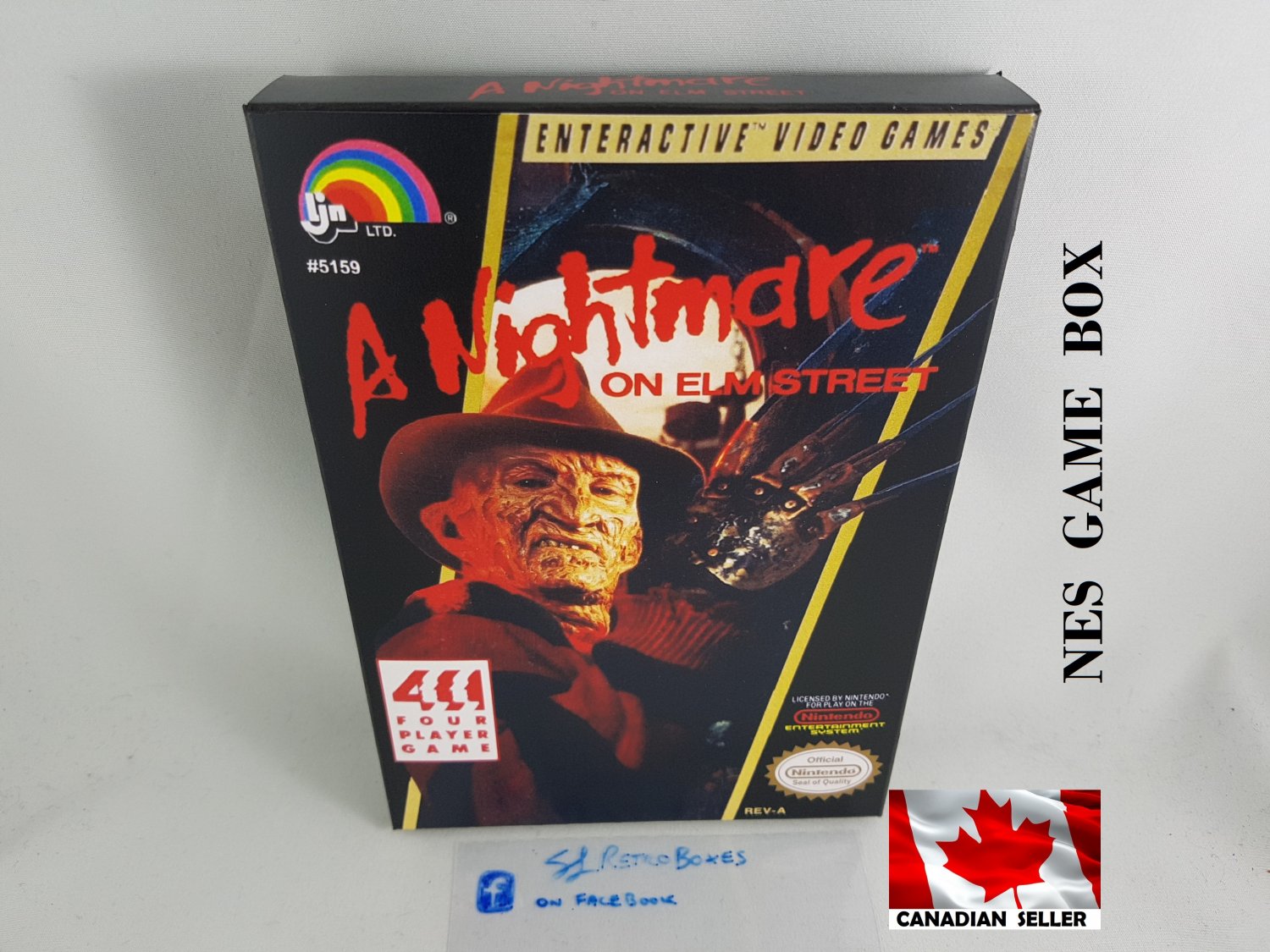 NIGHTMARE ON ELM STREET - NES, Nintendo Custom BOX optional w/ Dust Cover & PVC Protector
