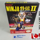 NINJA GAIDEN II DARK SWORD OF CHAOS - NES, Nintendo Custom BOX optional w/ Dust Cover & PVC Protect