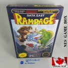 RAMPAGE - NES, Nintendo Custom replacement BOX optional w/ Dust Cover & PVC Protector
