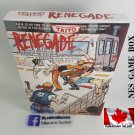 RENEGADE - NES, Nintendo Custom replacement BOX optional w/ Dust Cover & PVC Protector
