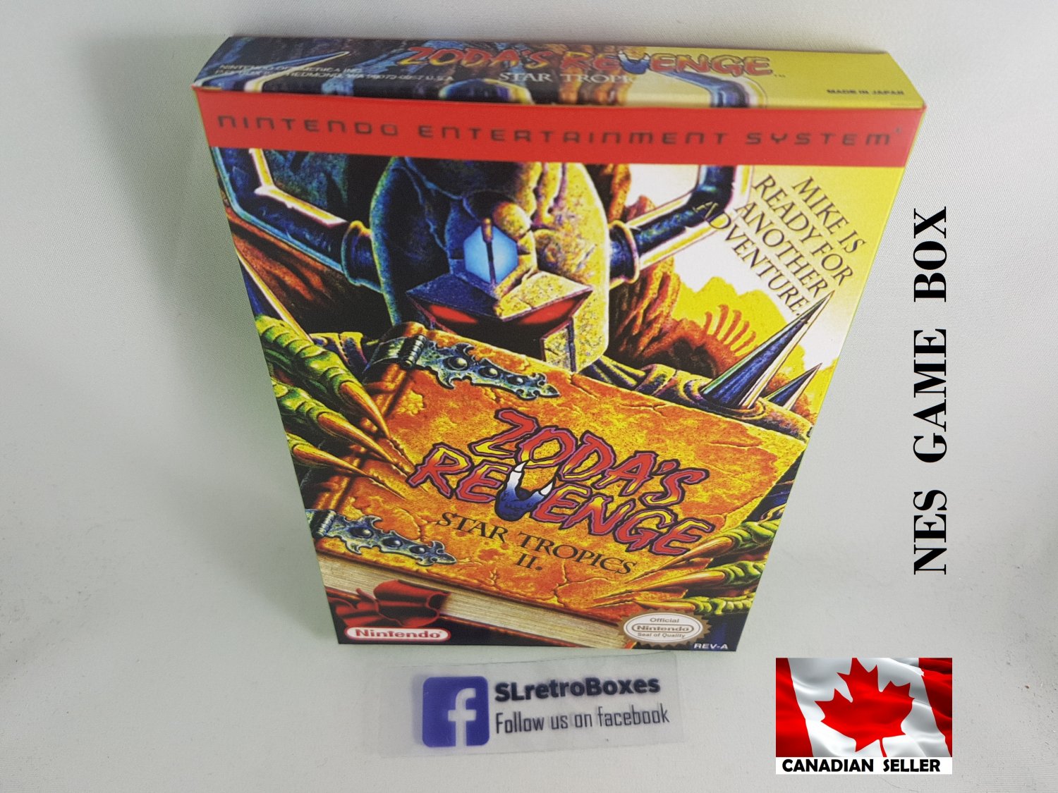 STAR TROPICS 2 ZODA'S REVENGE - NES, Nintendo Custom BOX optional w/ Dust Cover & PVC Protector