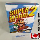 SUPER MARIO BROS 2 - NES, Nintendo Custom replacement BOX optional w/ Dust Cover & PVC Protector