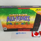 SUPER MARIO ALL-STARS & SUPER MARIO WORLD - SNES Custom Box w/ Insert Tray & PVC