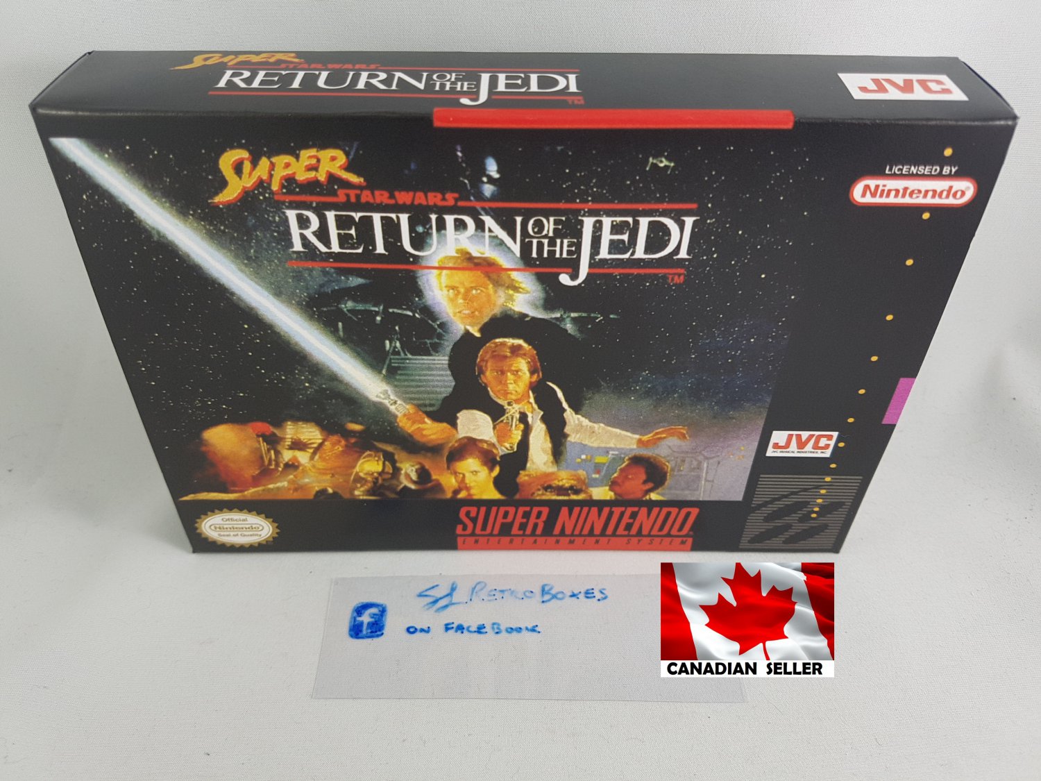 SUPER STAR WARS RETURN OF THE JEDI - SNES, Super Nintendo Custom Box optional w/ Insert Tray & PVC