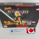 SUPER STAR WARS RETURN OF THE JEDI - SNES, Super Nintendo Custom Box optional w/ Insert Tray & PVC