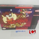 TAZ-MANIA - SNES, Super Nintendo Custom replacement Box optional w/ Insert Tray & PVC Protector