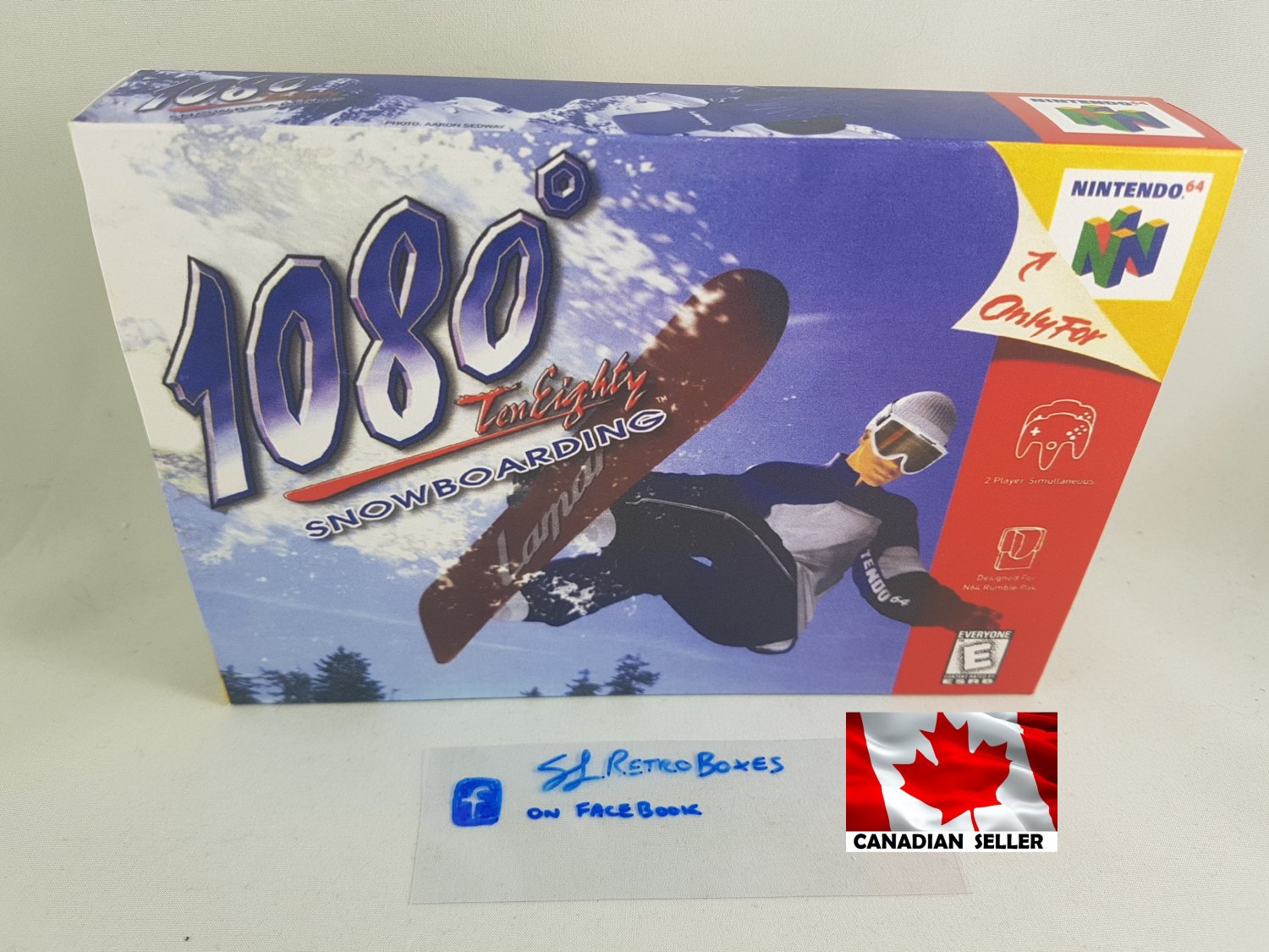 1080 SNOWBOARDING - N64, Nintendo64 Custom replacement Box with Insert Tray & PVC Protector