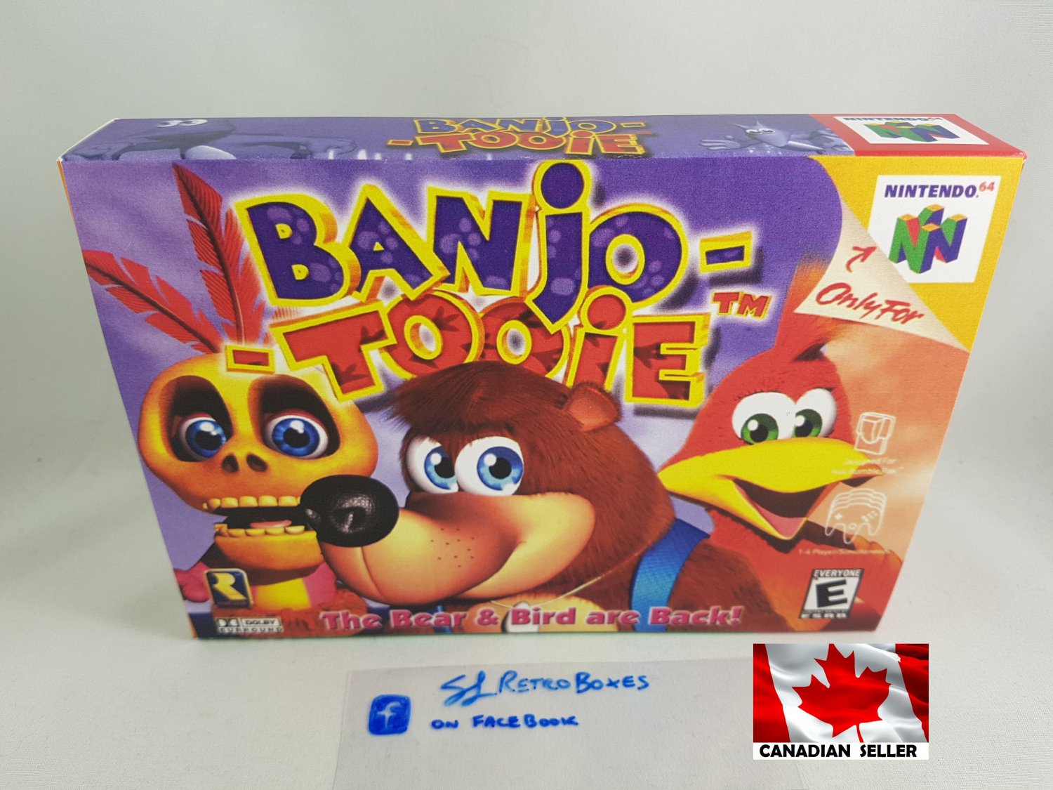 BANJO TOOIE - N64, Nintendo64 Custom replacement Box with Insert Tray & PVC Protector