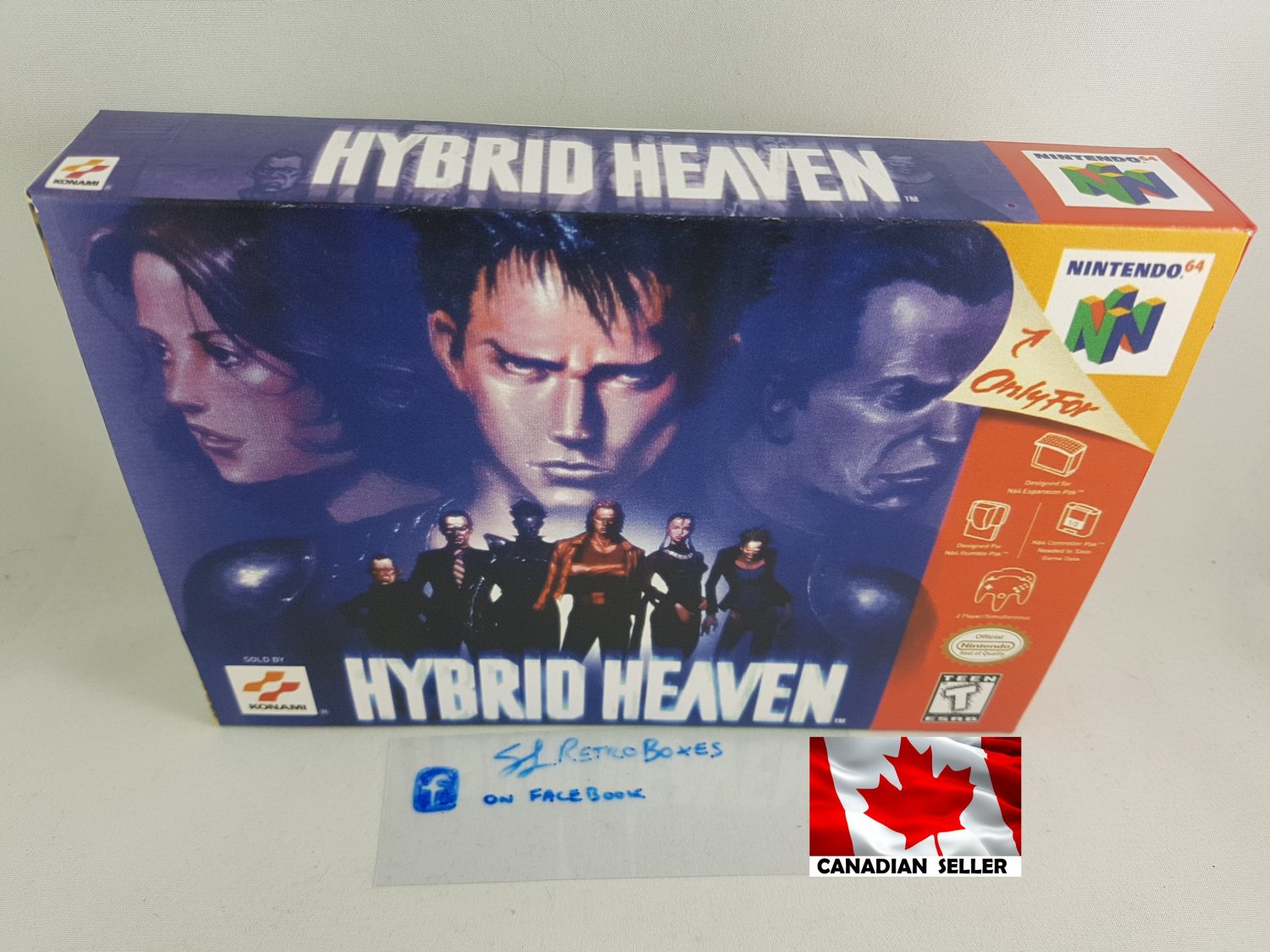 HYBRID HEAVEN - N64, Nintendo64 Custom replacement Box optional w/ Insert Tray & PVC Protector