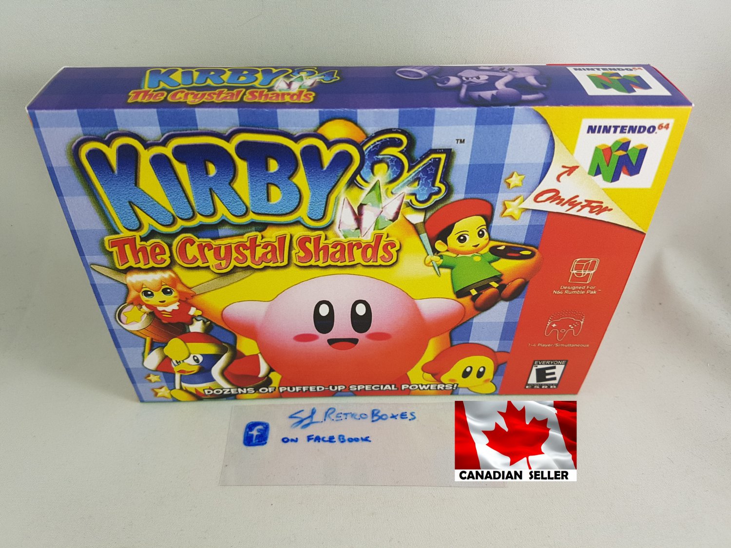 KIRBY 64 THE CRYSTAL SHARDS - N64, Nintendo64 Custom Box optional w/ Insert Tray & PVC Protector