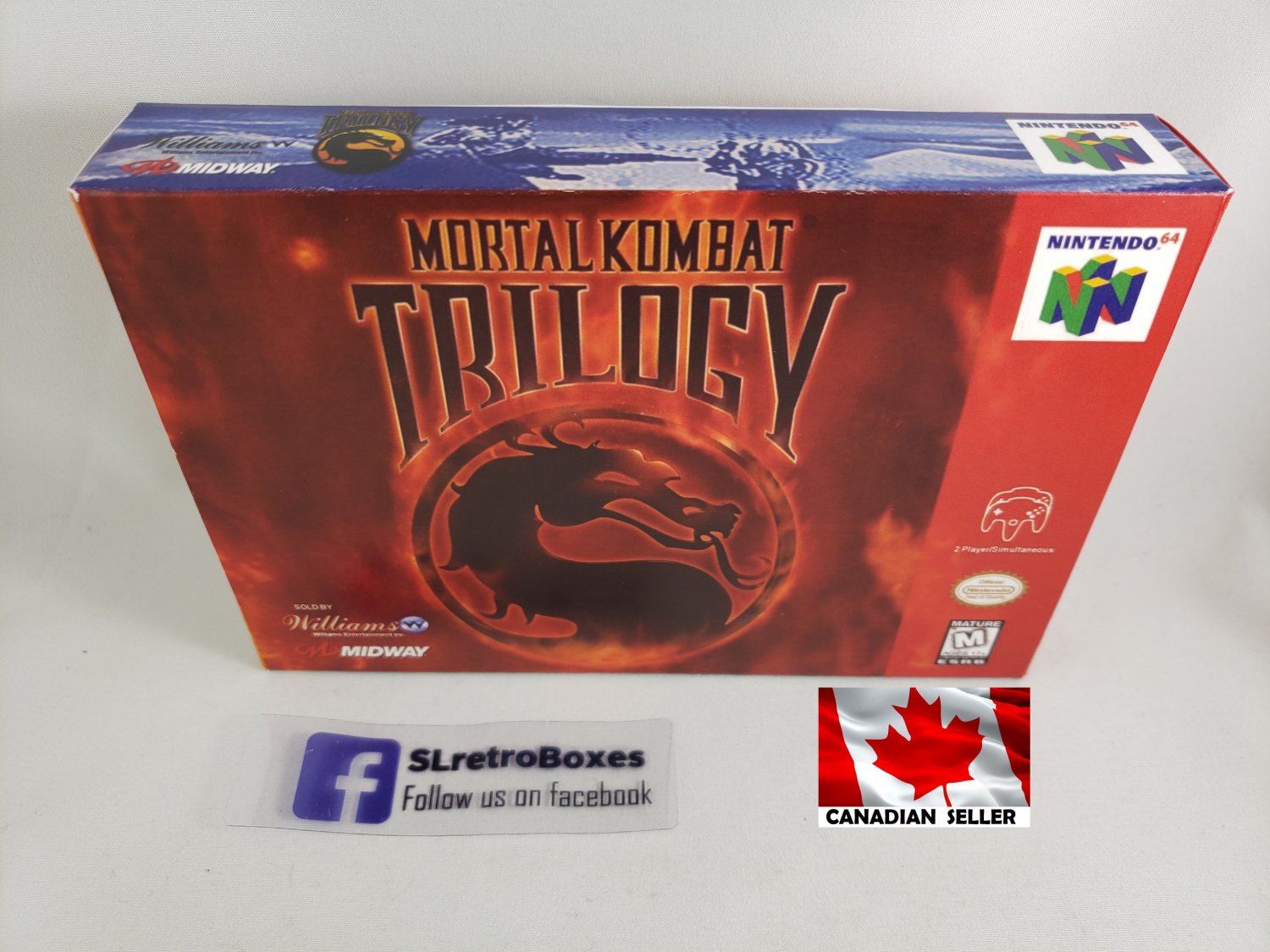 MORTAL KOMBAT TRILOGY - N64, Nintendo64 Custom replica Box optional w/ Insert Tray & PVC Protector