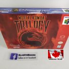 MORTAL KOMBAT TRILOGY - N64, Nintendo64 Custom replica Box optional w/ Insert Tray & PVC Protector
