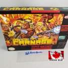 TOTAL CARNAGE - SNES, Super Nintendo Custom replacement Box optional w/ Insert Tray & PVC Protector
