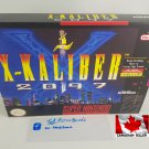 X-KALIBER 2097 - SNES, Super Nintendo Custom replacement Box optional w/ Insert Tray & PVC Protector