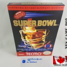 TECMO SUPER BOWL - NES, Nintendo Custom replacement BOX optional w/ Dust Cover & PVC Protector