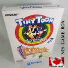 TINY TOONS 2 TROUBLE IN WACKYLAND - NES, Nintendo Custom BOX w/ Dust Cover & PVC Protector