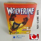 WOLVERINE - NES, Nintendo Custom replacement BOX optional w/ Dust Cover & PVC Protector