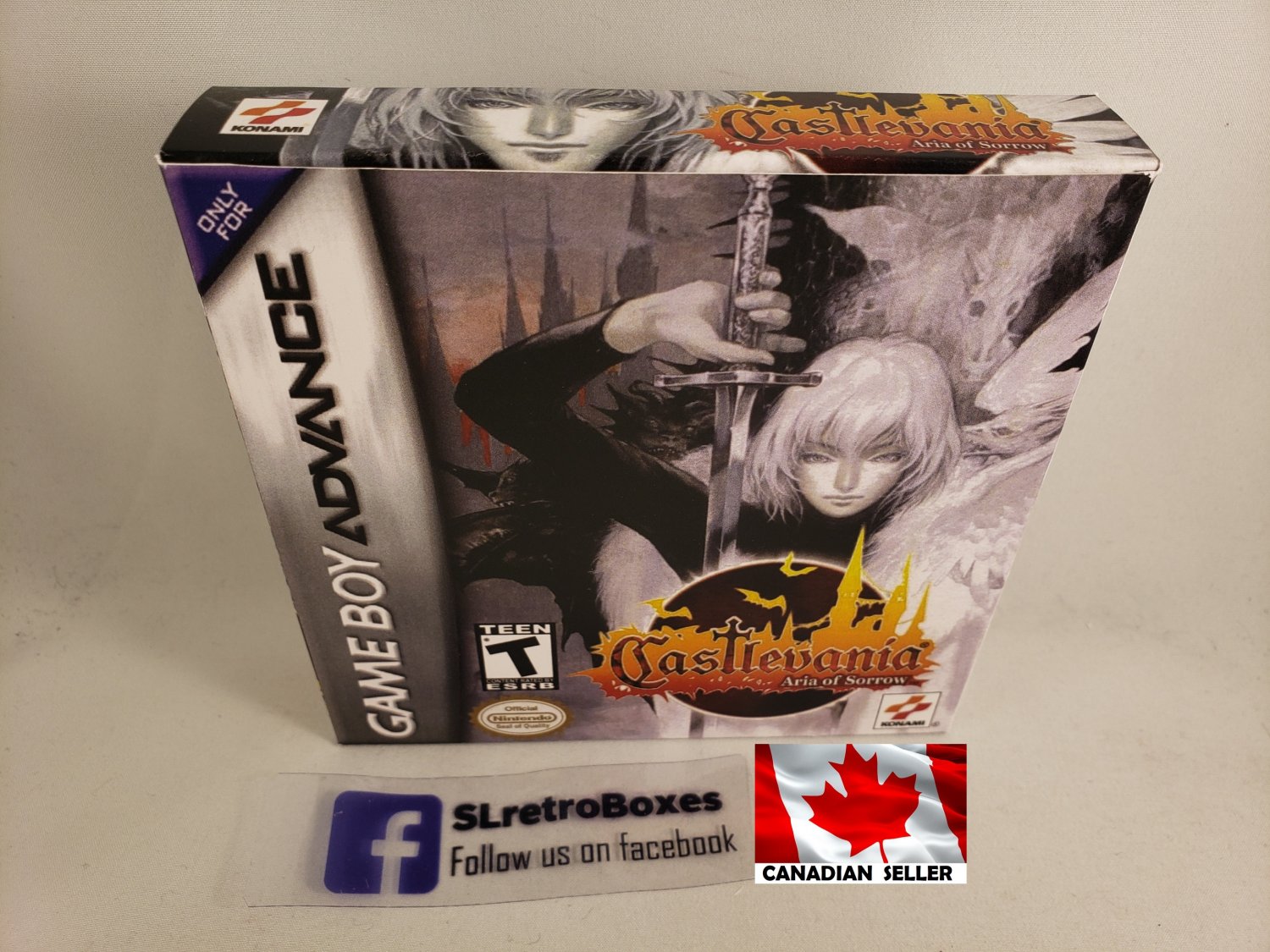 CASTLEVANIA ARIA OF SORROW - Nintendo GBA Custom Replacement Box with Insert Tray & PVC Protector